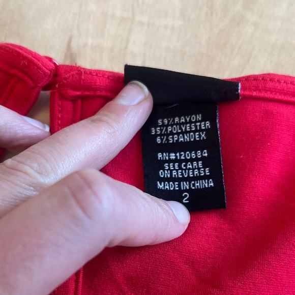 Torrid Square Neck Red Peplum Top 2X - Picture 3 of 7